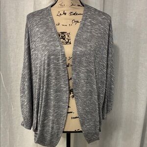 White House Black Market Charcoal Open-Front Cardigan